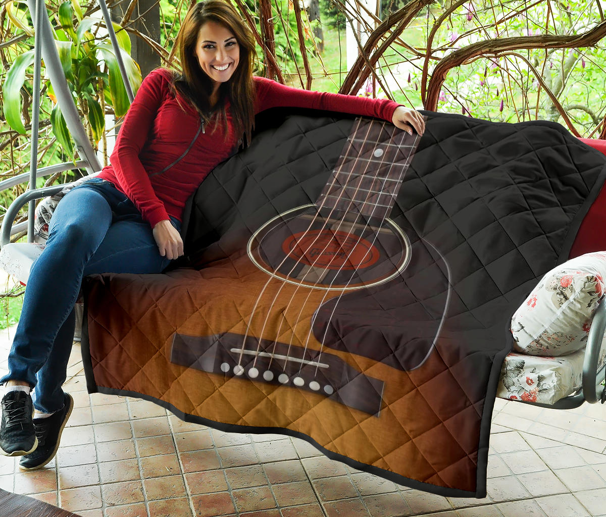 Black Guitar Premium Quilt