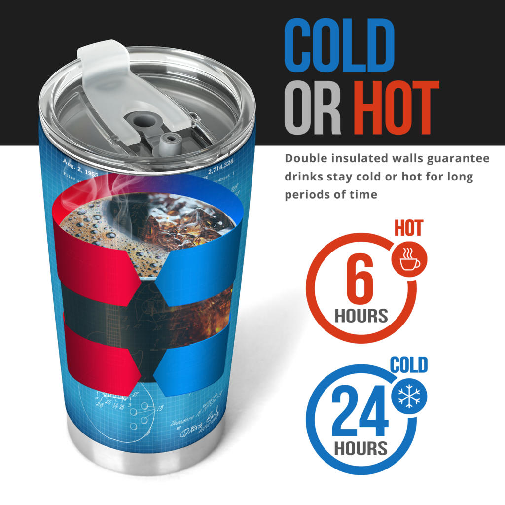 Guitar Blue Patent Tumbler