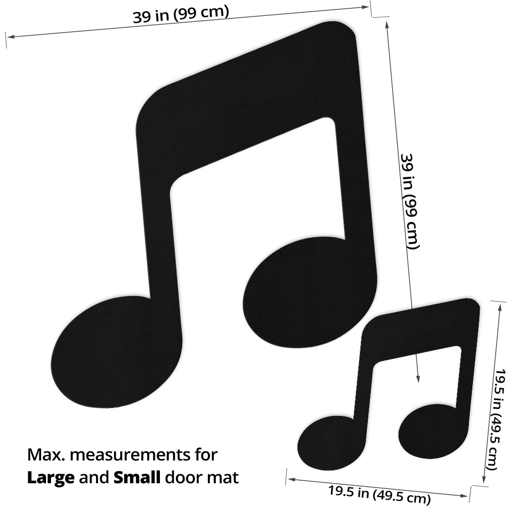 Eight Notes Shape Door Mat