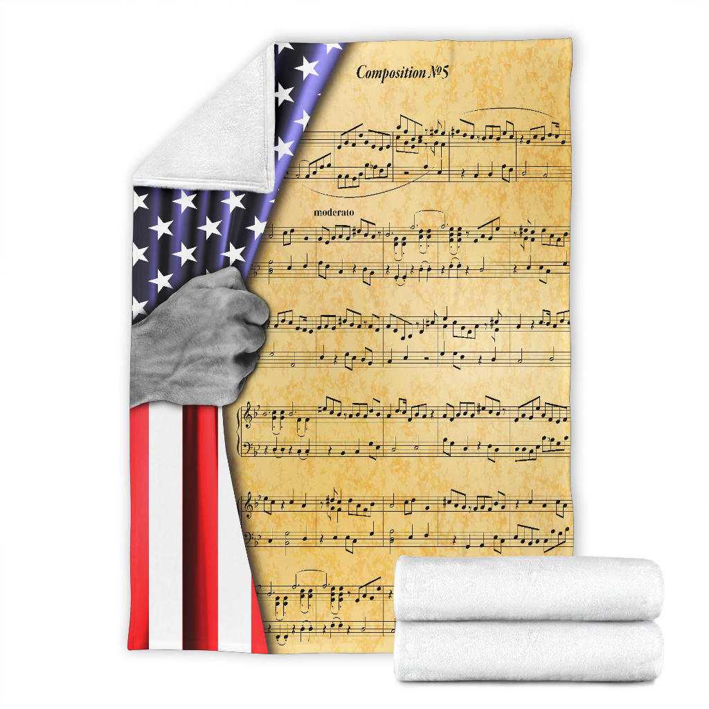 Music Notes Sheet Blanket