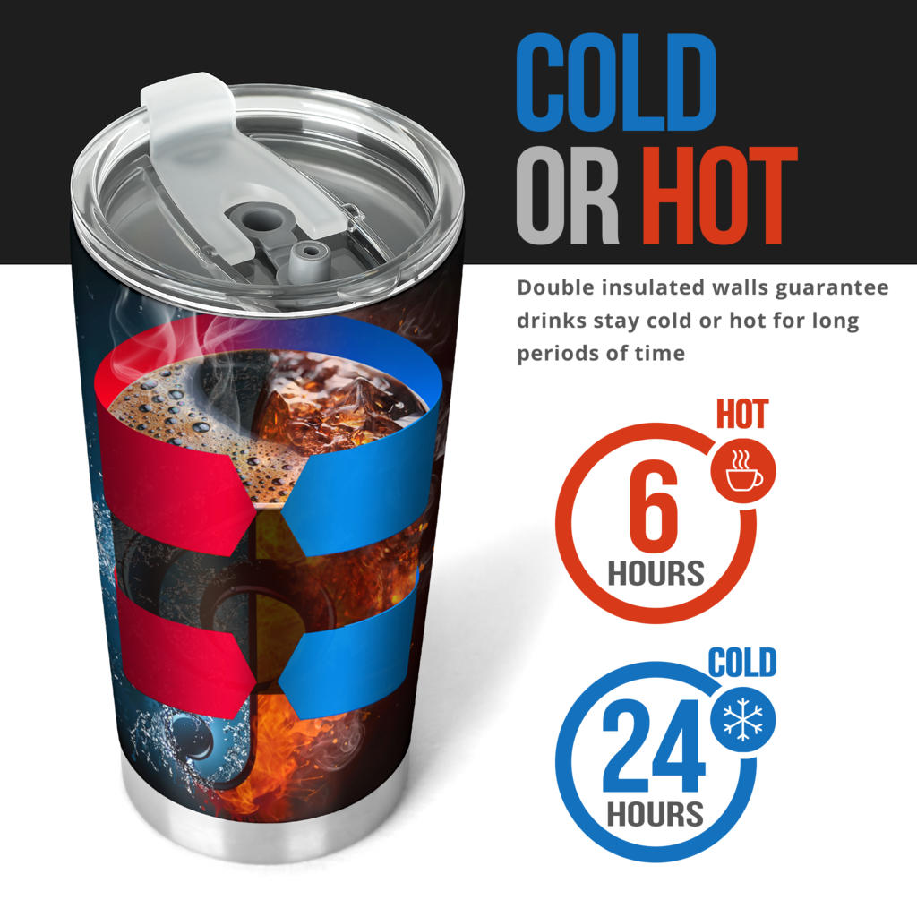 Treble Clef Ice And Fire Tumbler