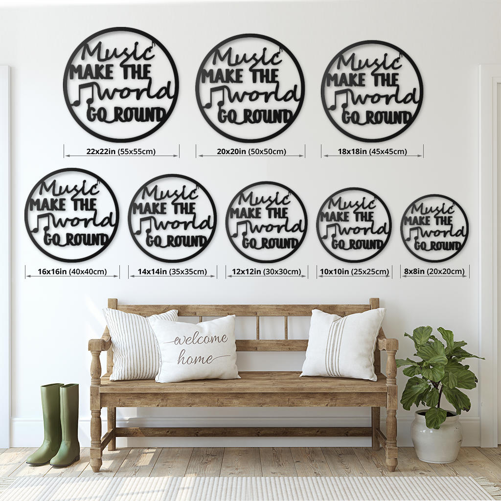 Music Go Round Metal Sign