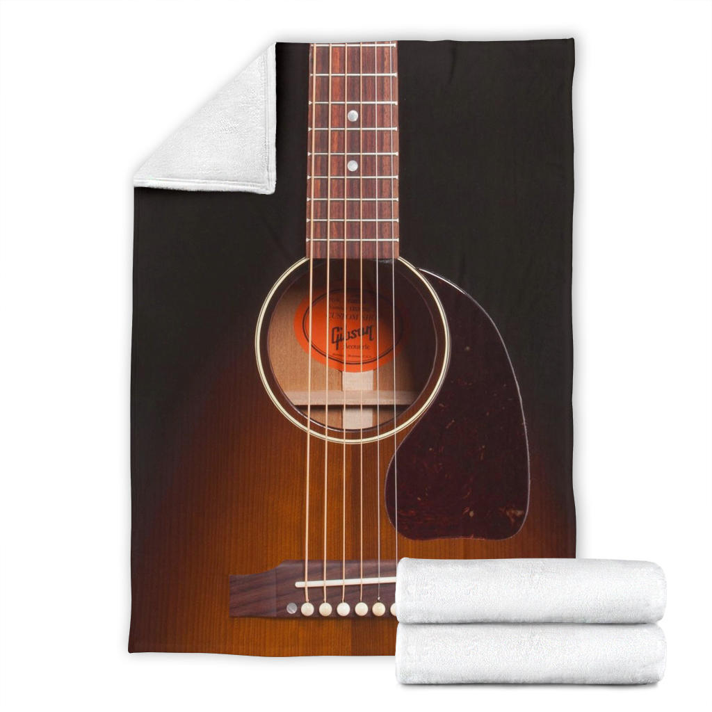 Black Guitar Premium Blanket