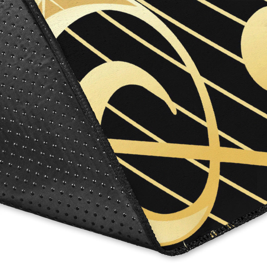 Piano Keys With Music Notes Area Rug