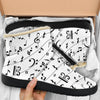 Music Notes White Cozy Winter Boots