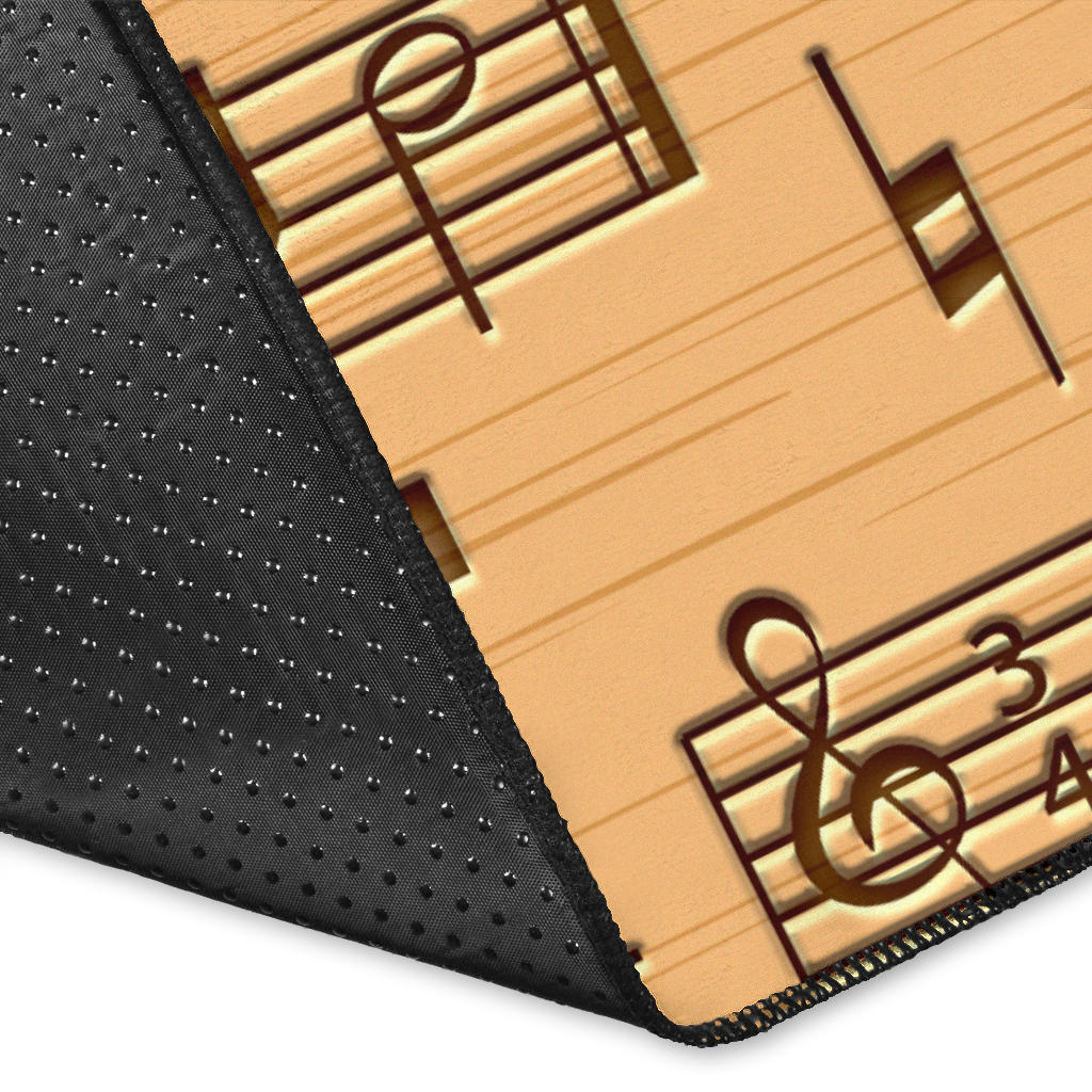 Yin Yang Bass Clef Area Rug