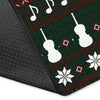 Violin Christmas Snowflake Area Rug
