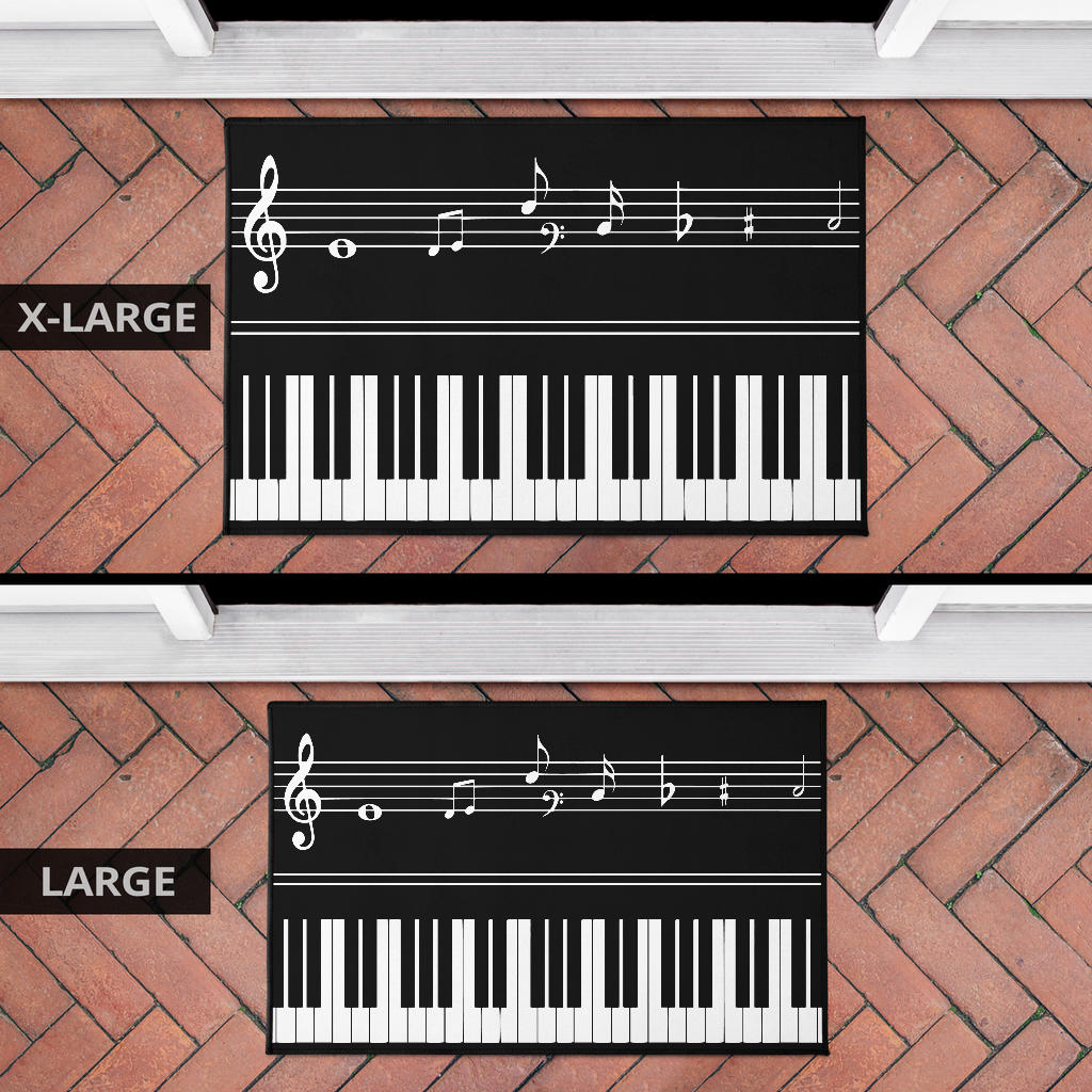 Piano Key Musical Notes Door Mat