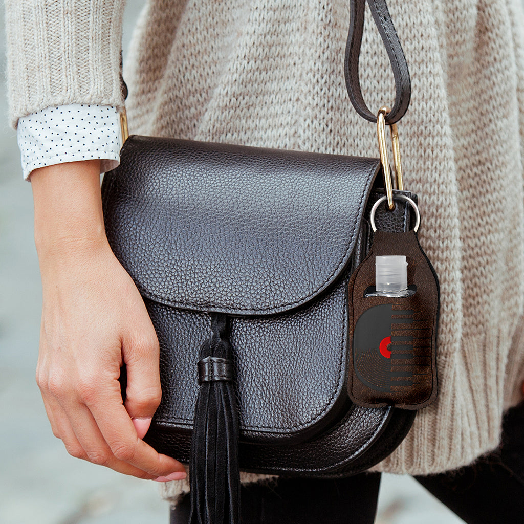 Vinyl Piano Keys Sanitizer Bottle Keychains