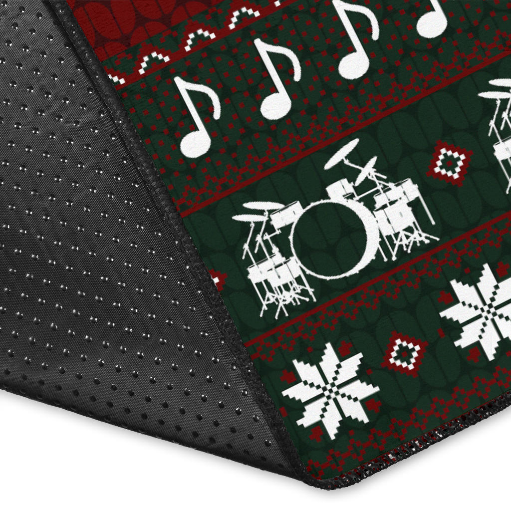 Drum Christmas Snowflake Area Rug