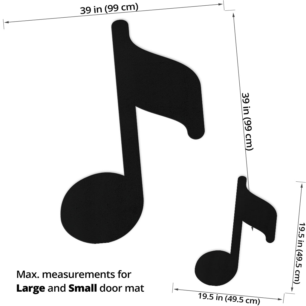 Note Shape Door Mat