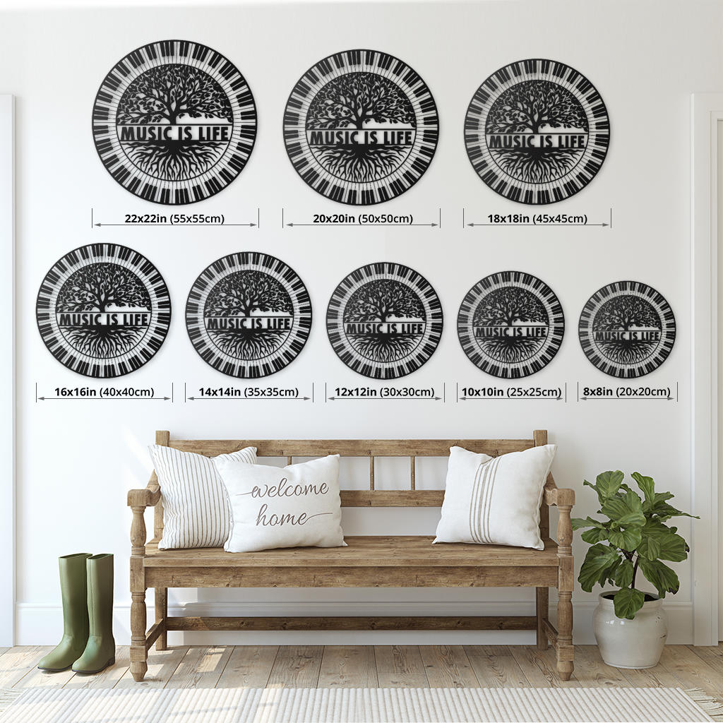 Music Is Life Metal Sign