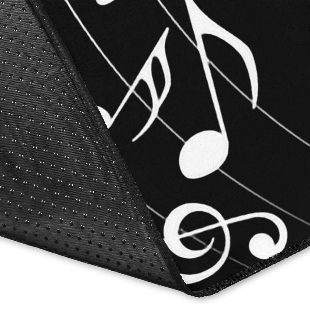 Musical Notes and Piano Area Rug