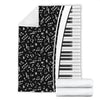 Piano Keys Musical Black Blanket