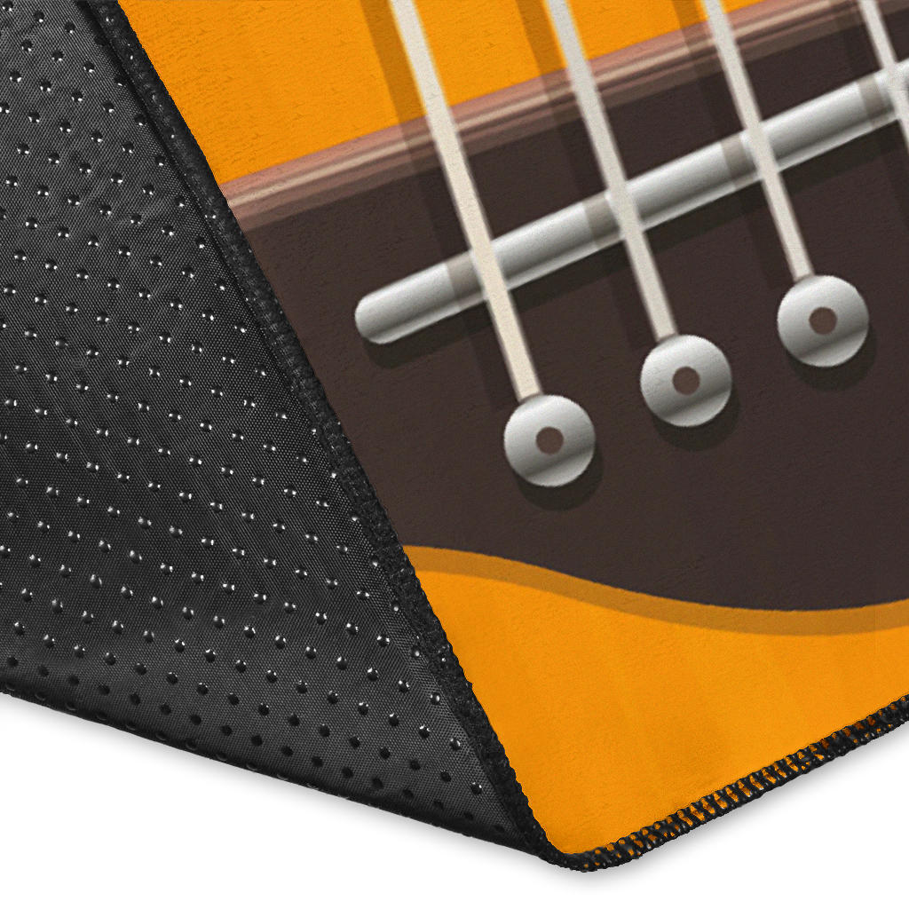 Piano Keys And Guitar Area Rug