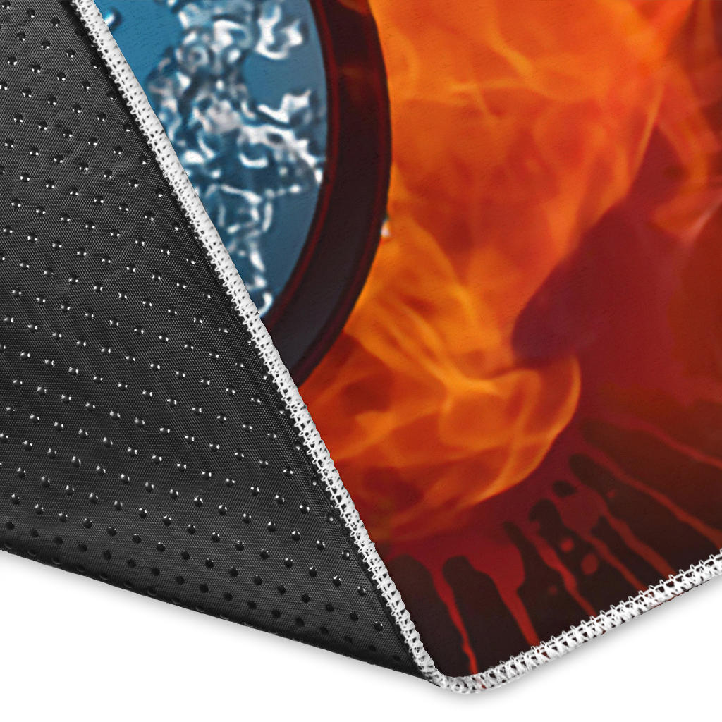 Treble Clef Ice And Fire Area Rug