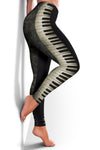Piano Key Black Women's Leggings