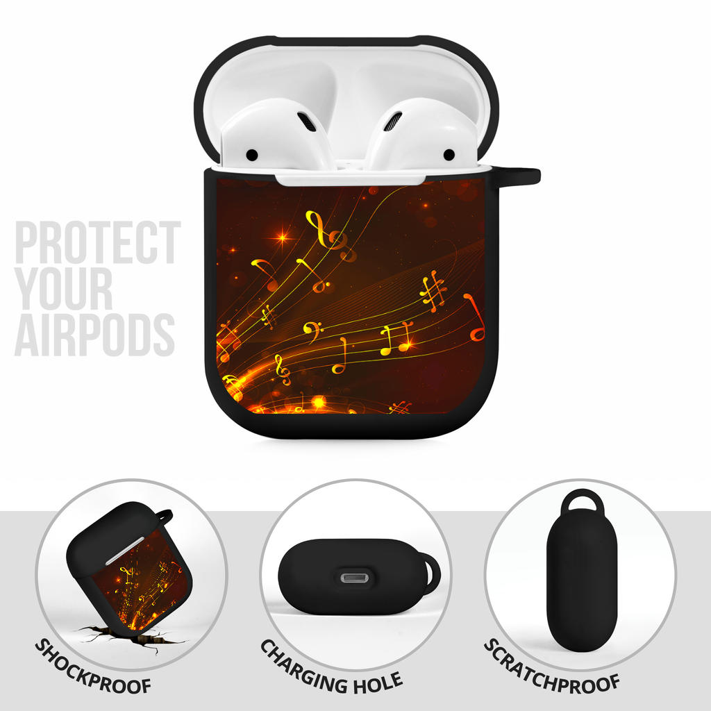 Music Notes Floating AirPods Case