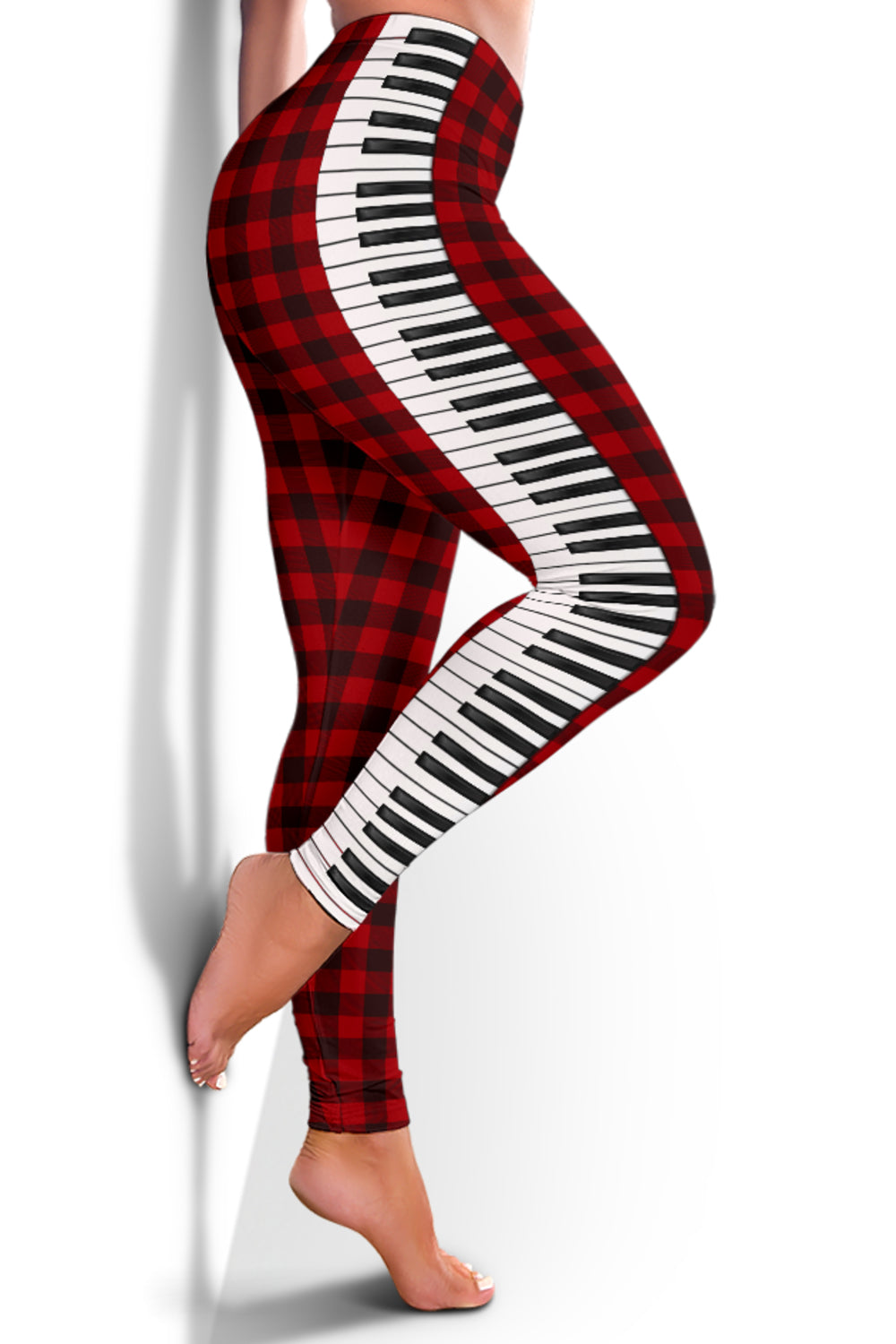 Piano Keys Red Women's Leggings