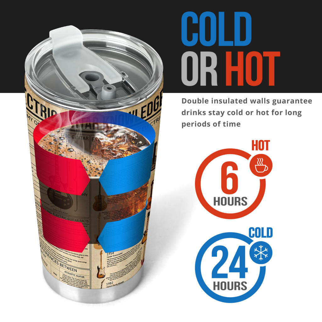 Electric Guitar Knowledge Tumbler