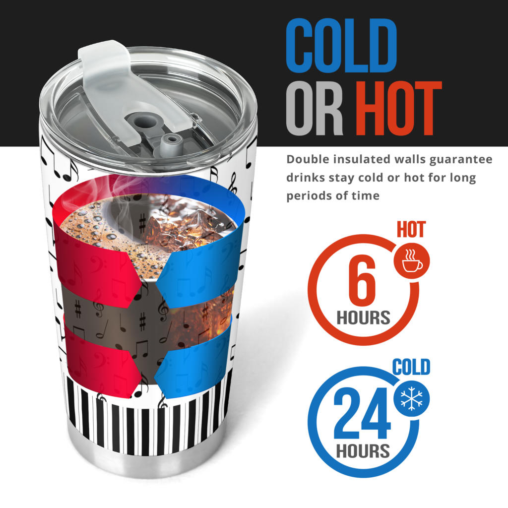 Musical Notes And Piano Art Tumbler