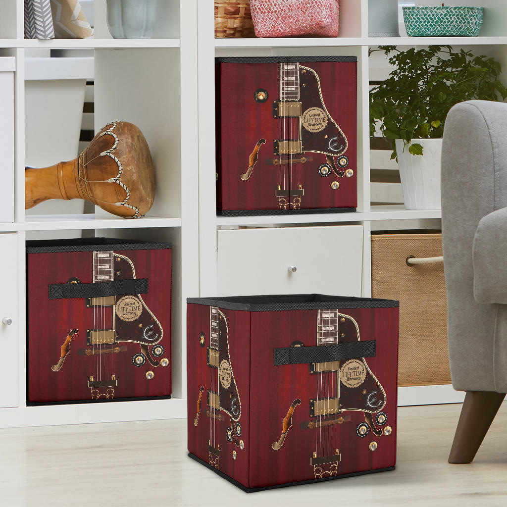 Red Electric Guitar Storage Cube