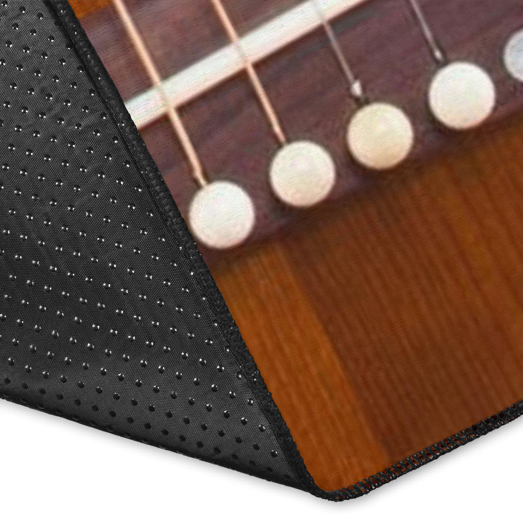 Black Guitar Area Rug