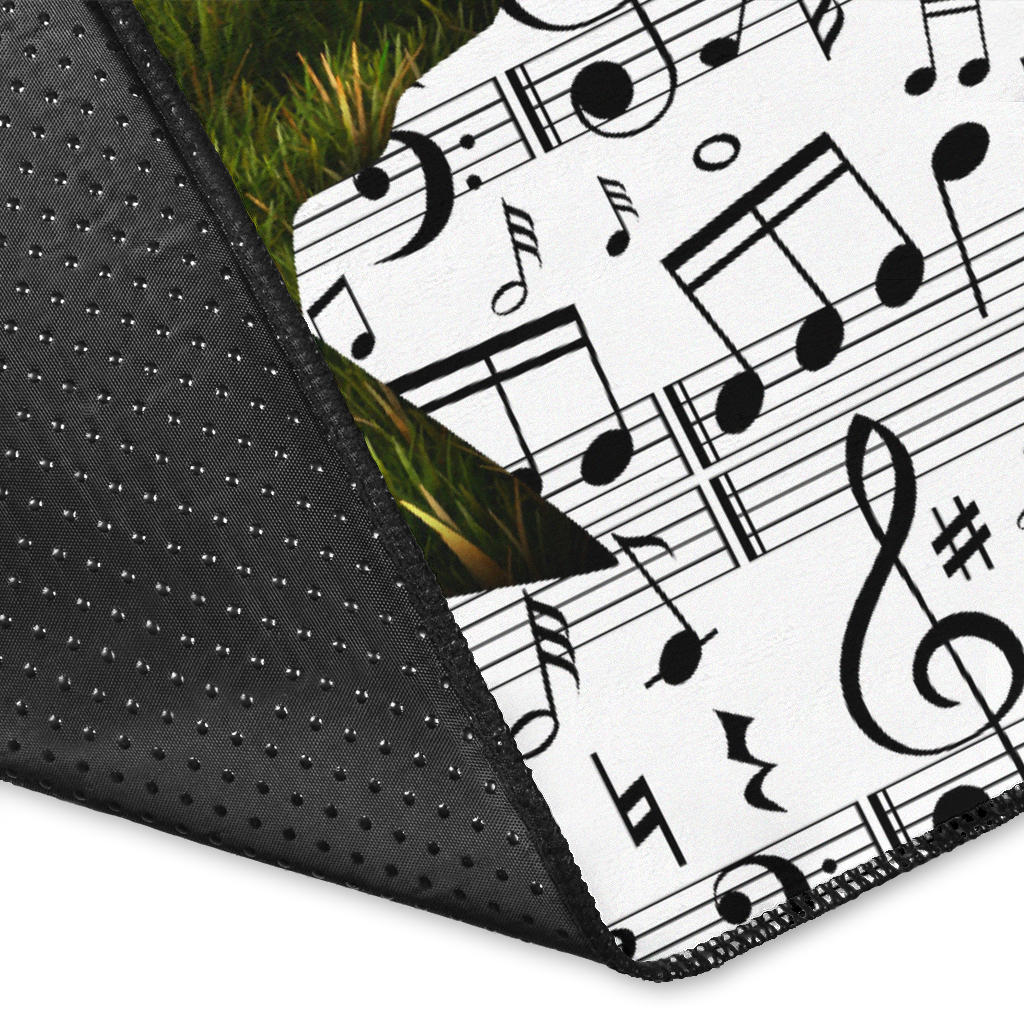 Grand Piano And Music Area Rug