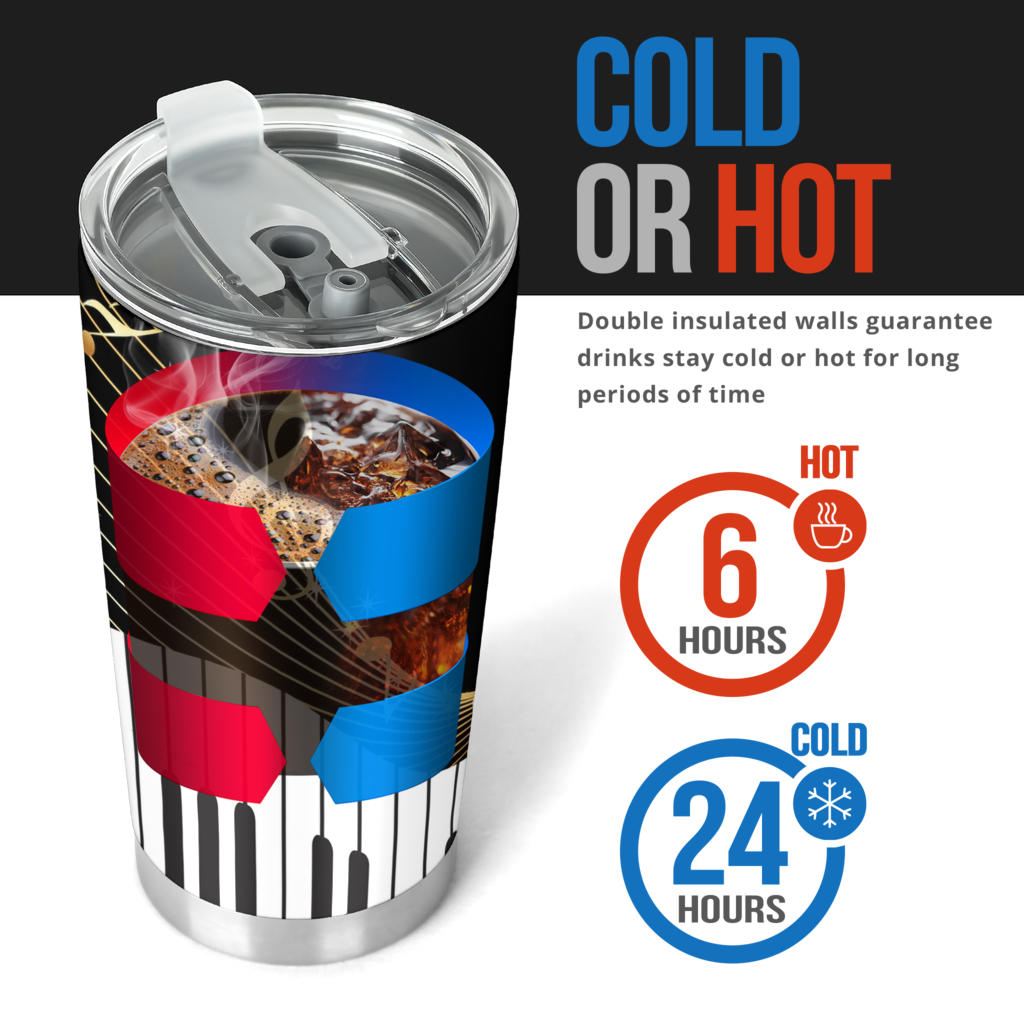 Music Notes With Piano Tumbler