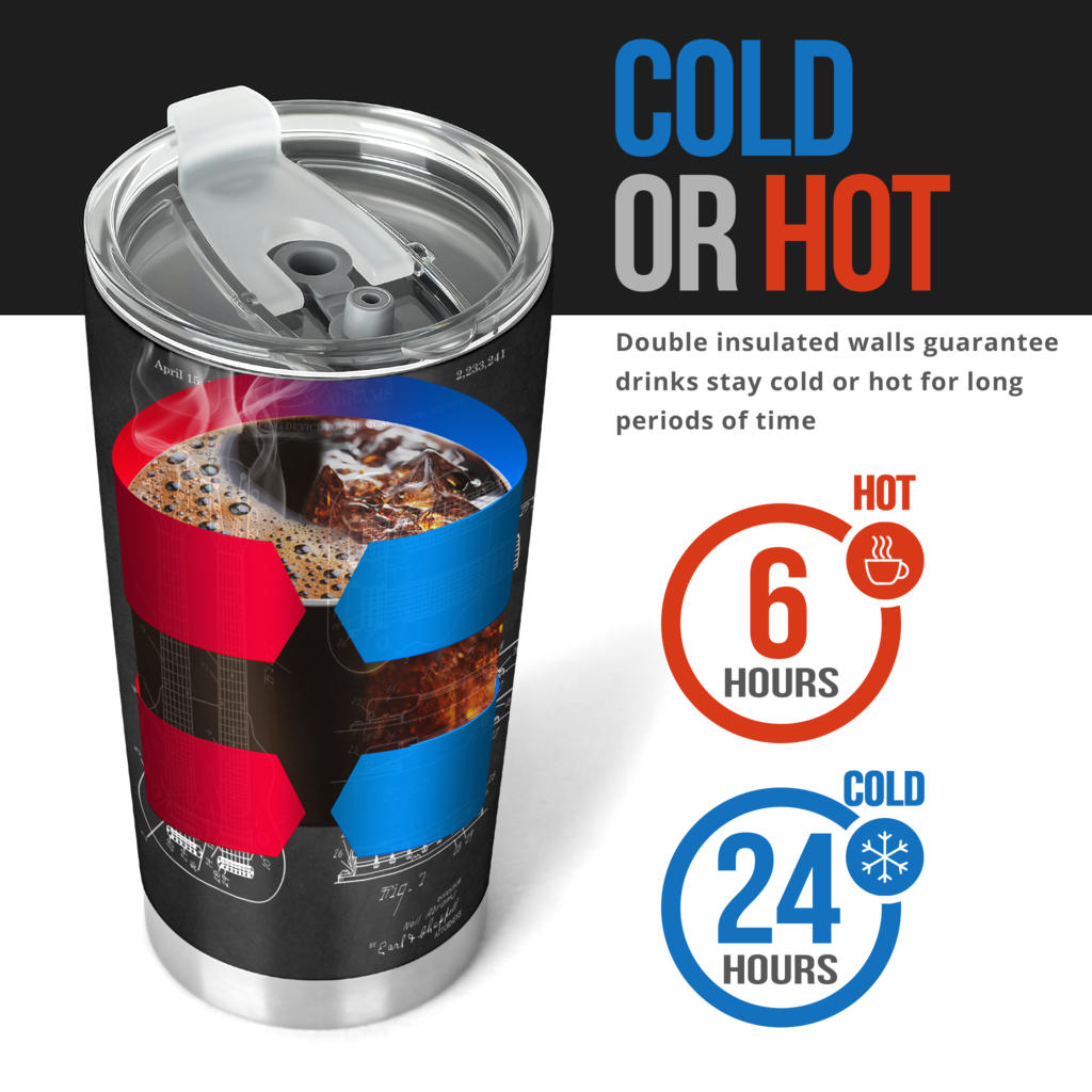 Electric Guitar Black Patent Tumbler