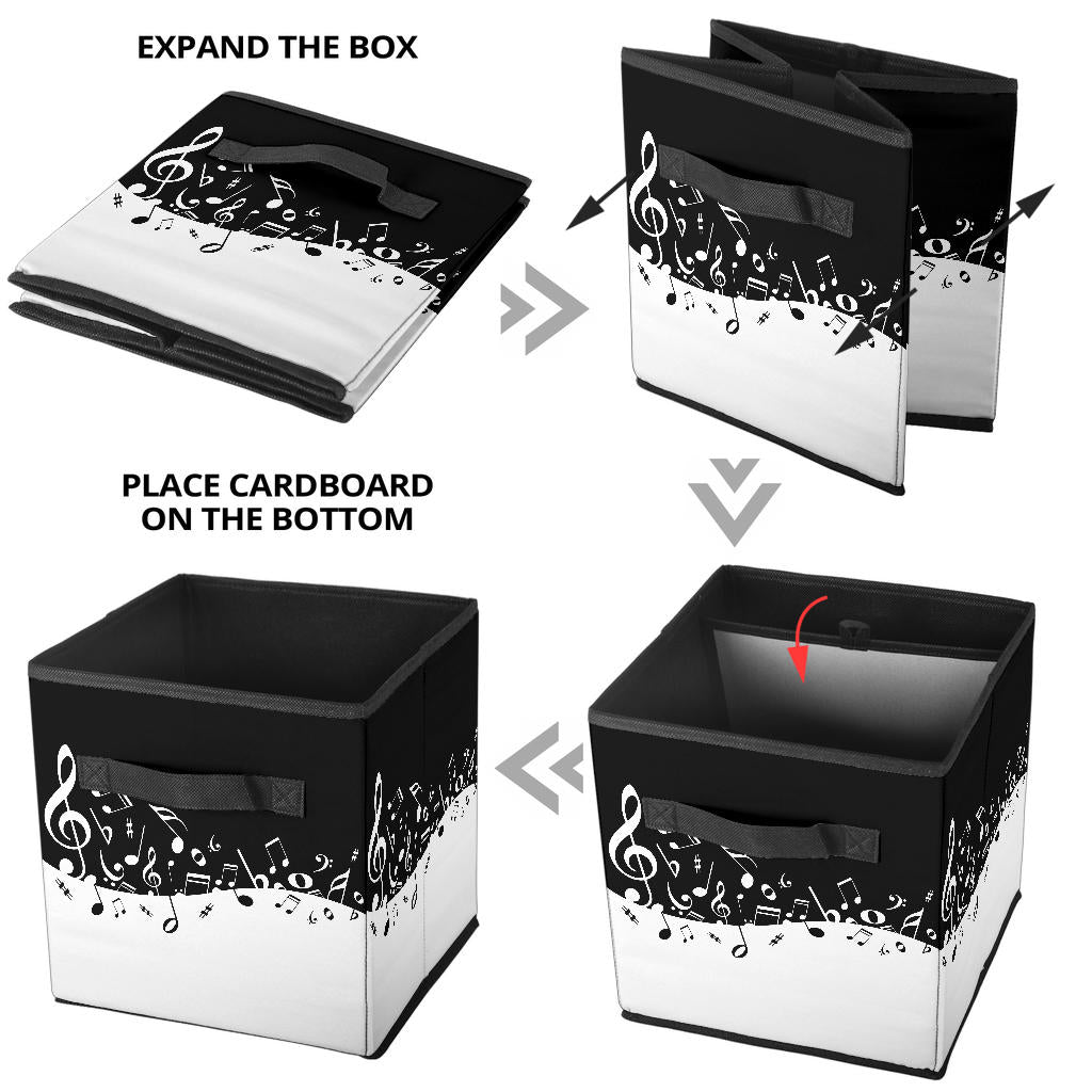 Musical Notes Storage Cube