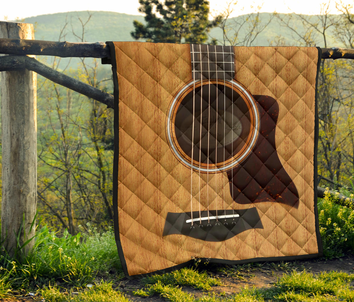 Wood Guitar Premium Quilt