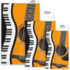 Piano Keys And Guitar Area Rug