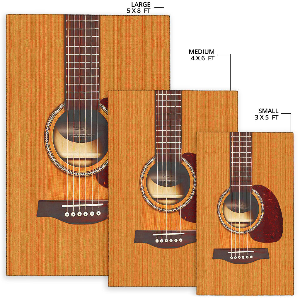 Wooden Guitar Area Rug