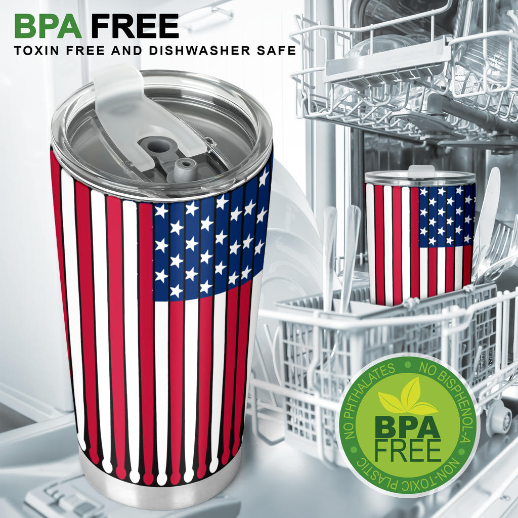 American Flag Drum Stick Tumbler - { shop_name }} - Review
