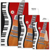 Piano Keys And Electric Guitar Area Rug