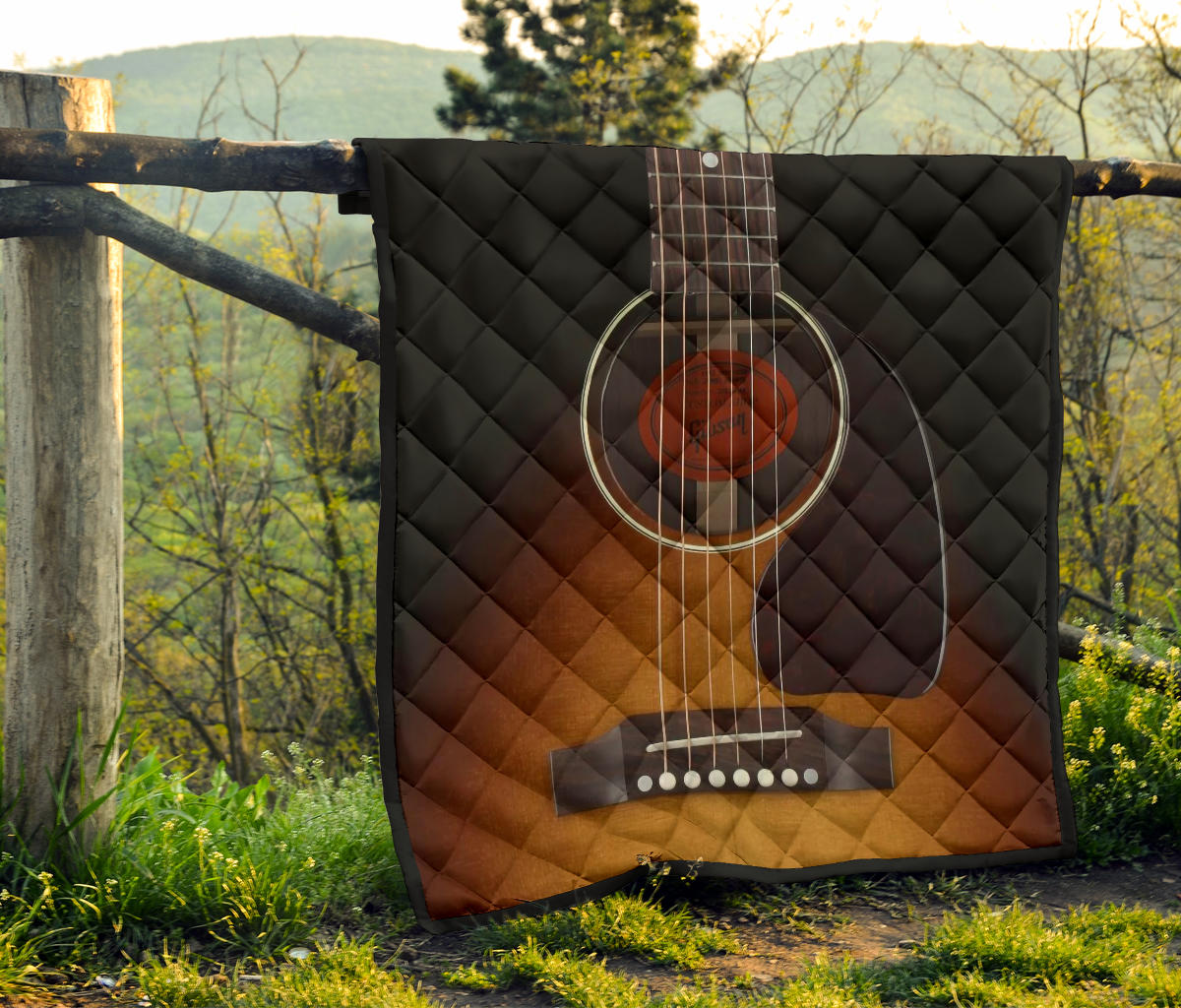 Black Guitar Premium Quilt