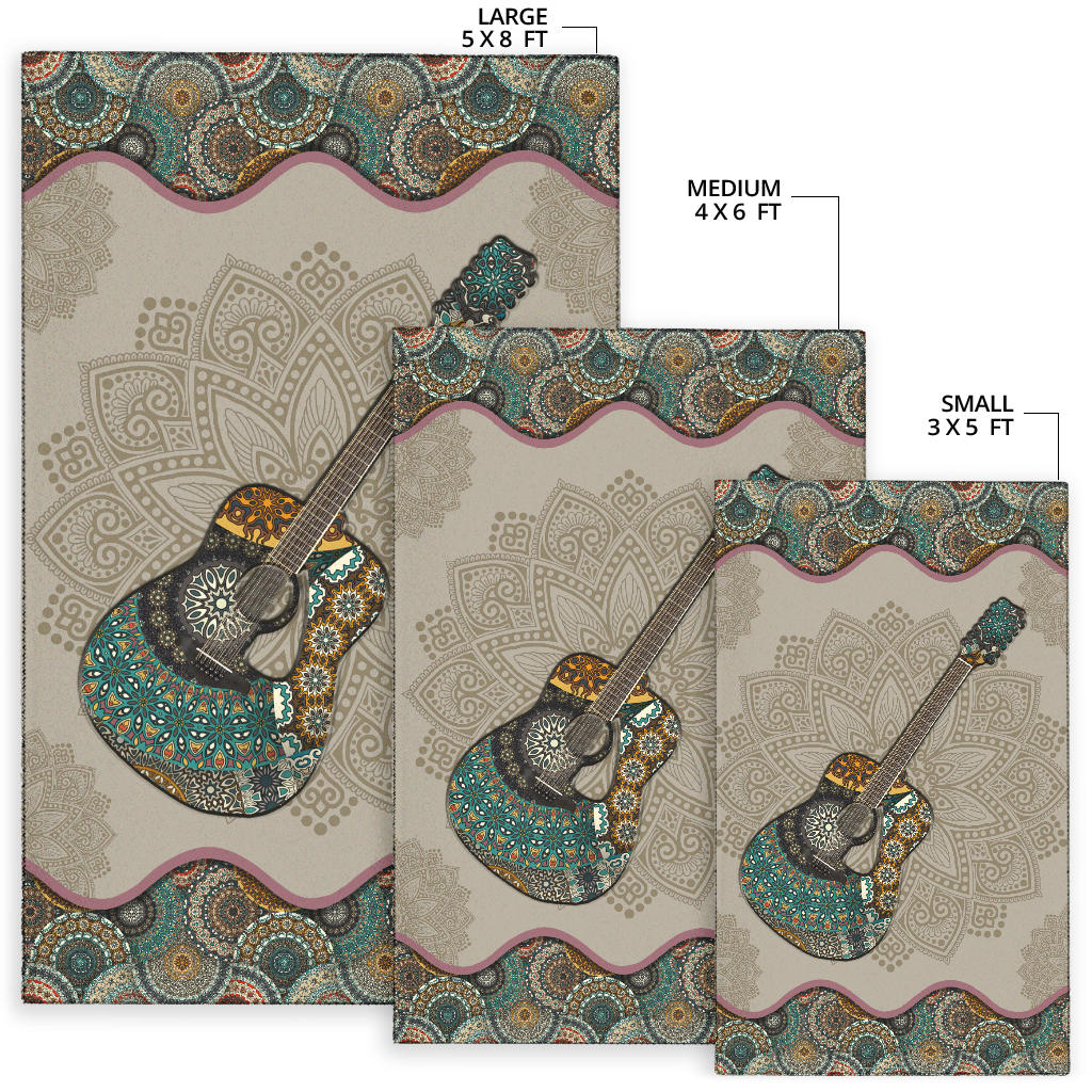 Guitar Mandala Area Rug - { shop_name }} - Review