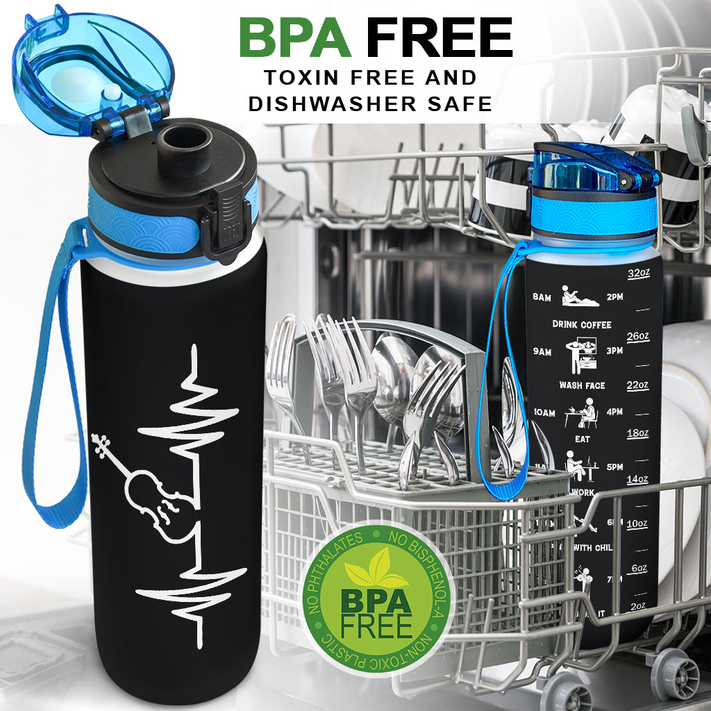 Violin Heartbeat Hydro Tracking Bottle