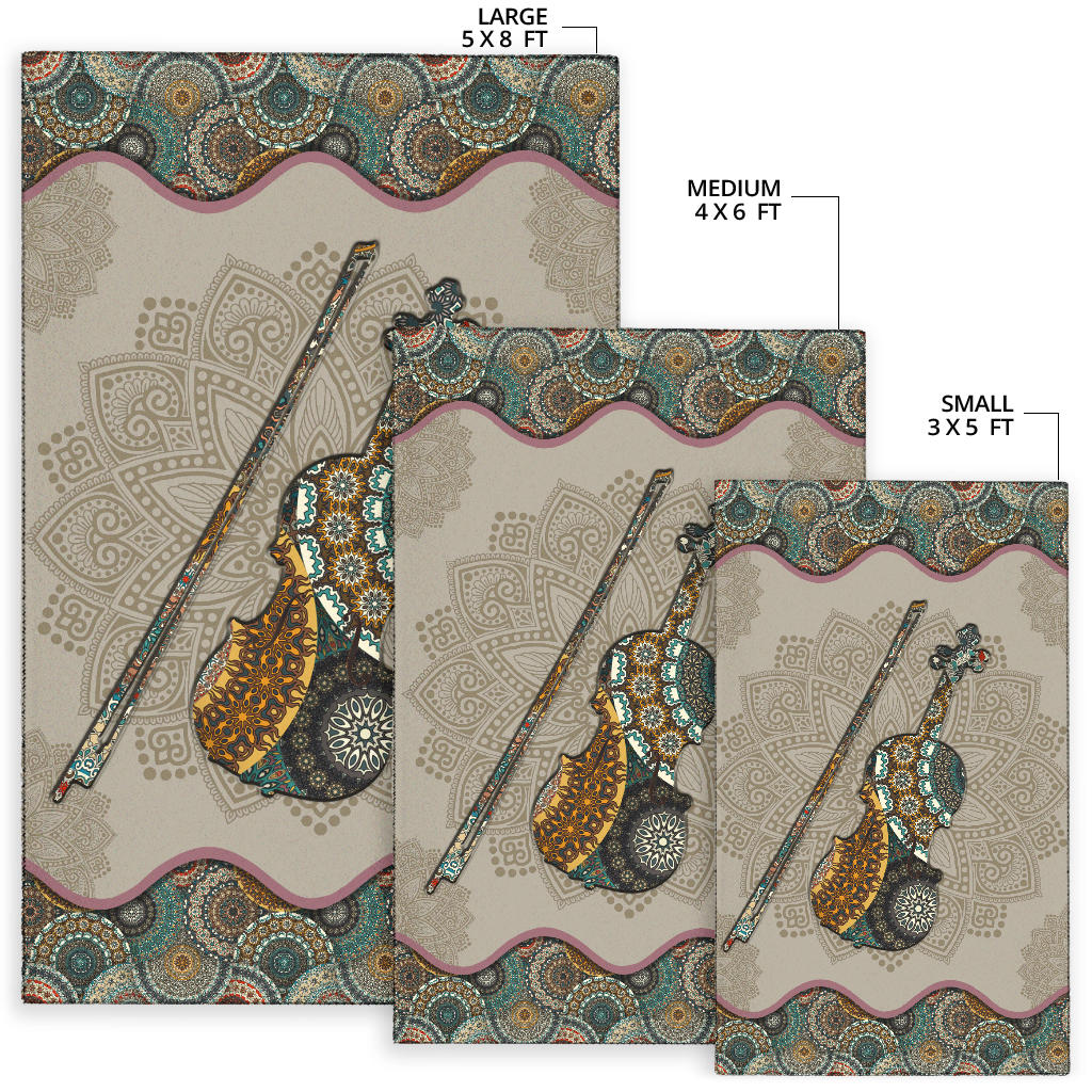 Violin Mandala Area Rug