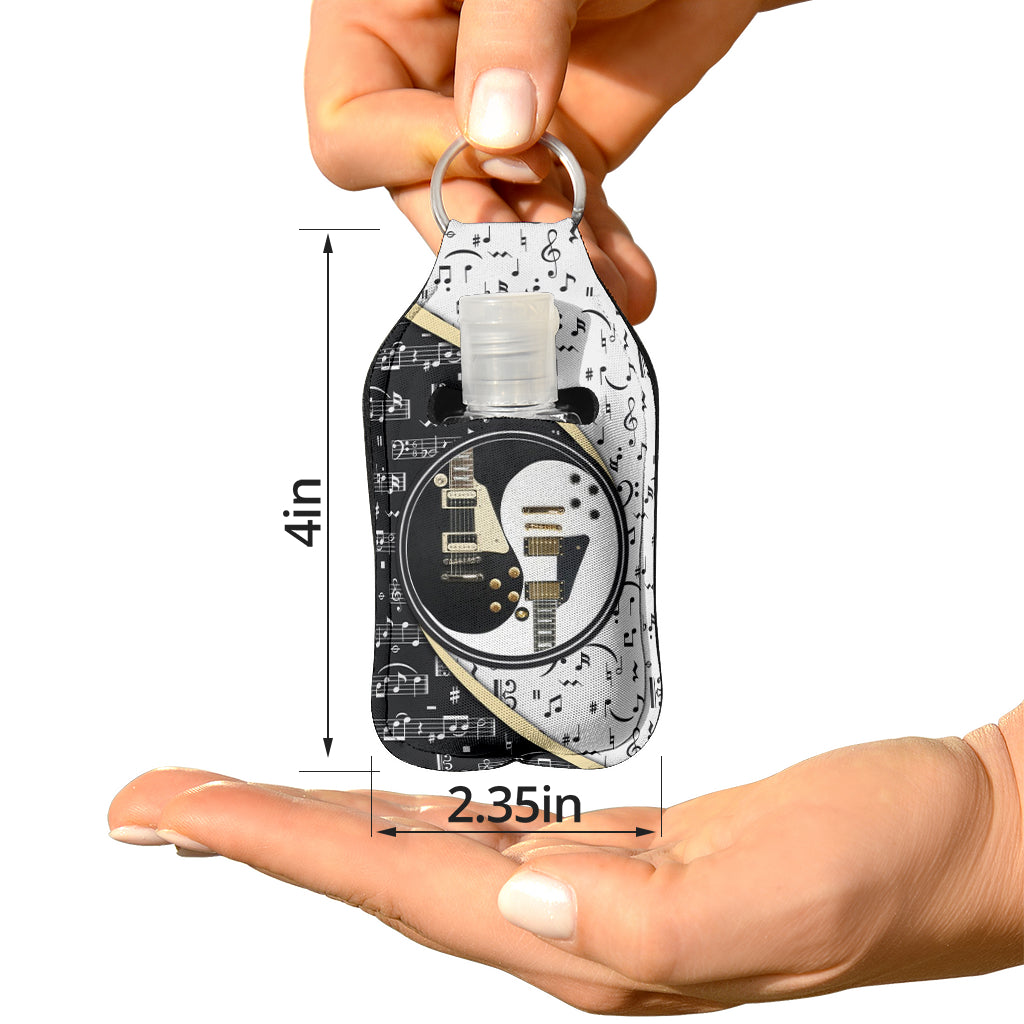 Yin Yang Guitars Sanitizer Bottle Keychains