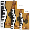 Piano Keys With Guitar Area Rug