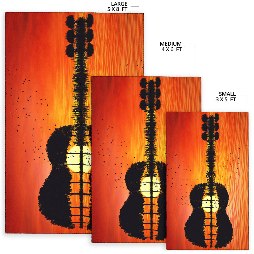 Guitar Sunset Area Rug