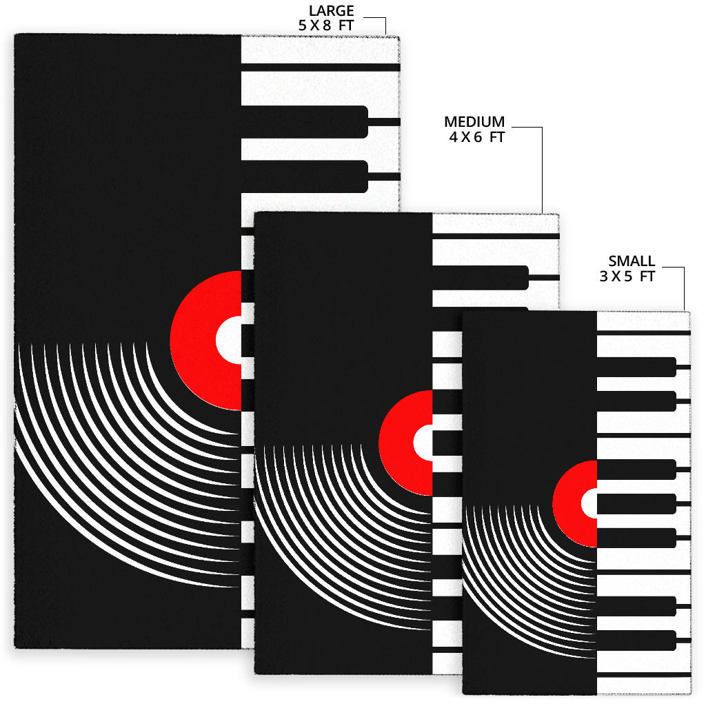 Piano Keys Vinyl Area Rug