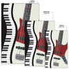 Piano Keys And Bass Guitar Area Rug