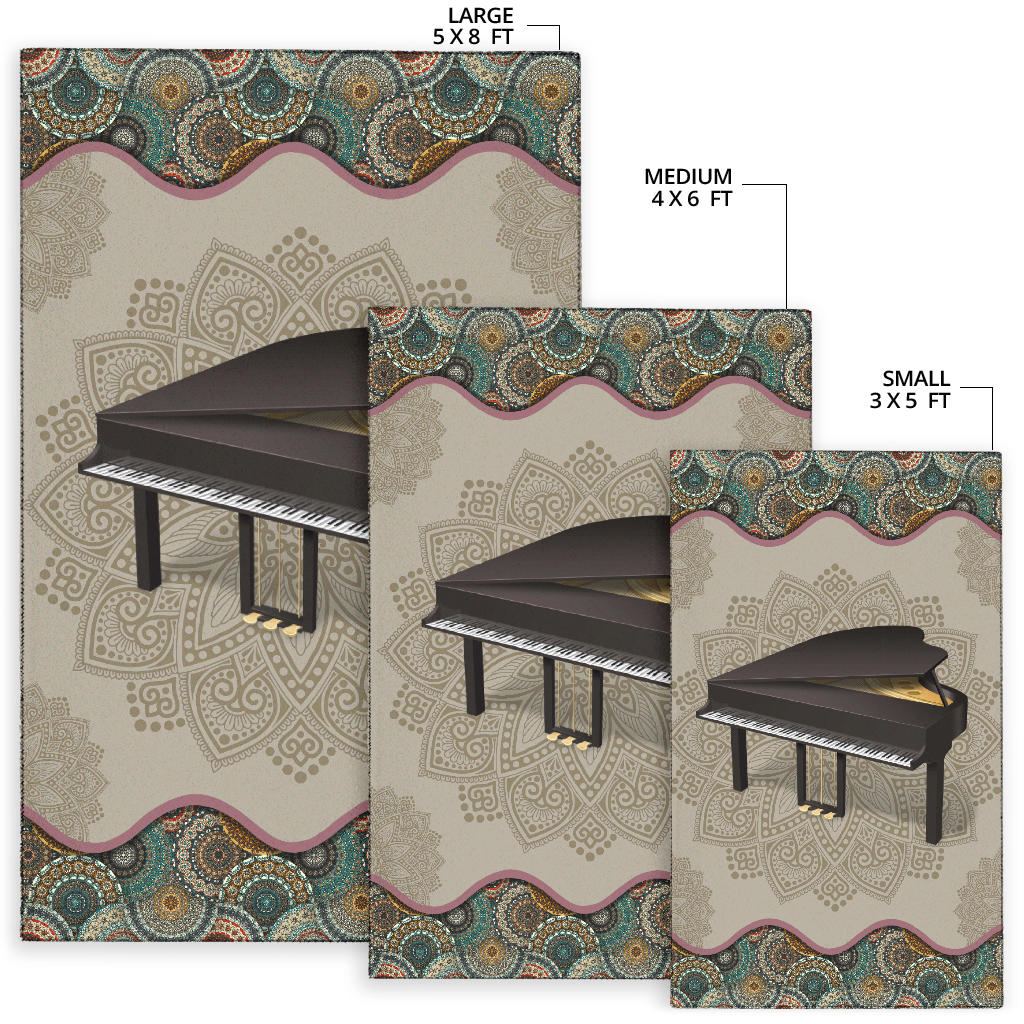 Piano Mandala Area Rug