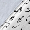 Musical Notes And Piano Art Premium Blanket