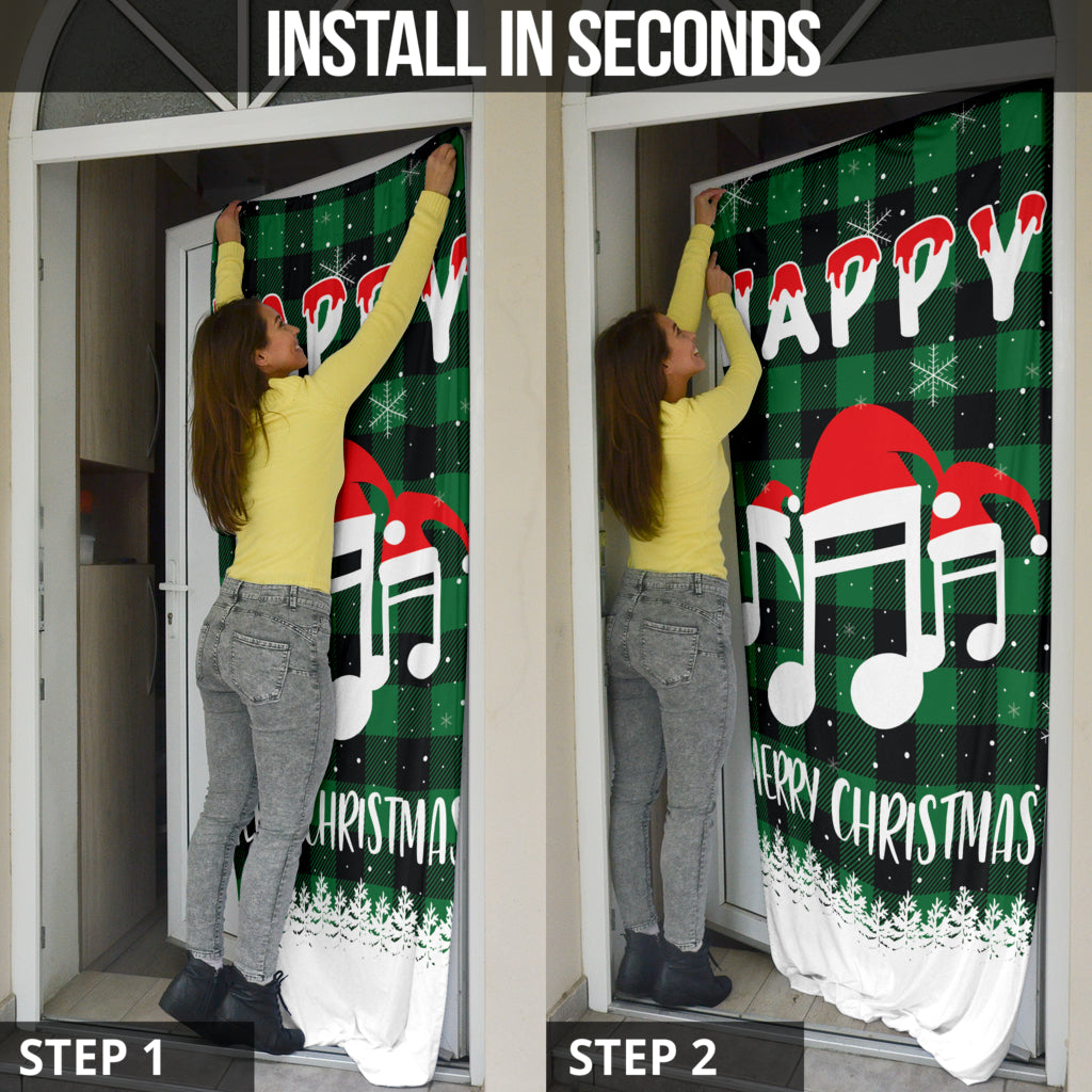 Christmas Music Notes Door Sock