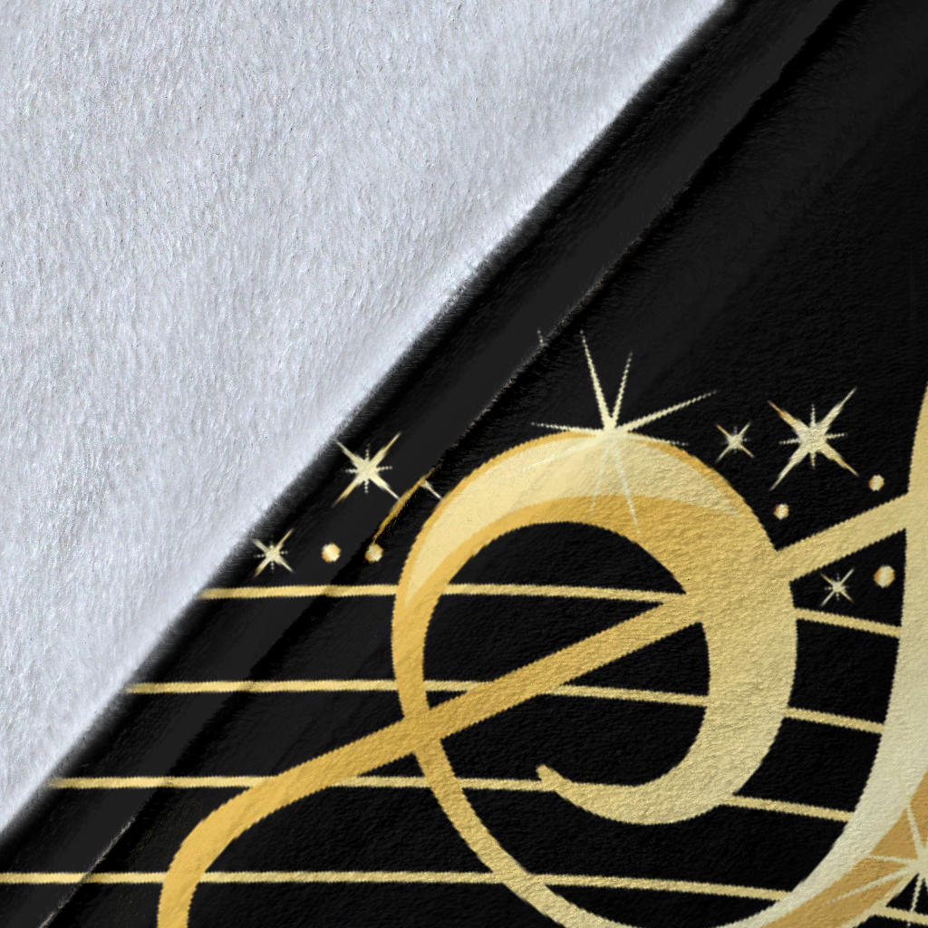 Piano Keys With Musical Notes Premium Blanket