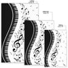 Musical Notes and Piano Keys Area Rug